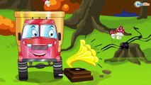 The Big Red Truck working hard in the City - Cartoons for children - Cars & Trucks for Kids