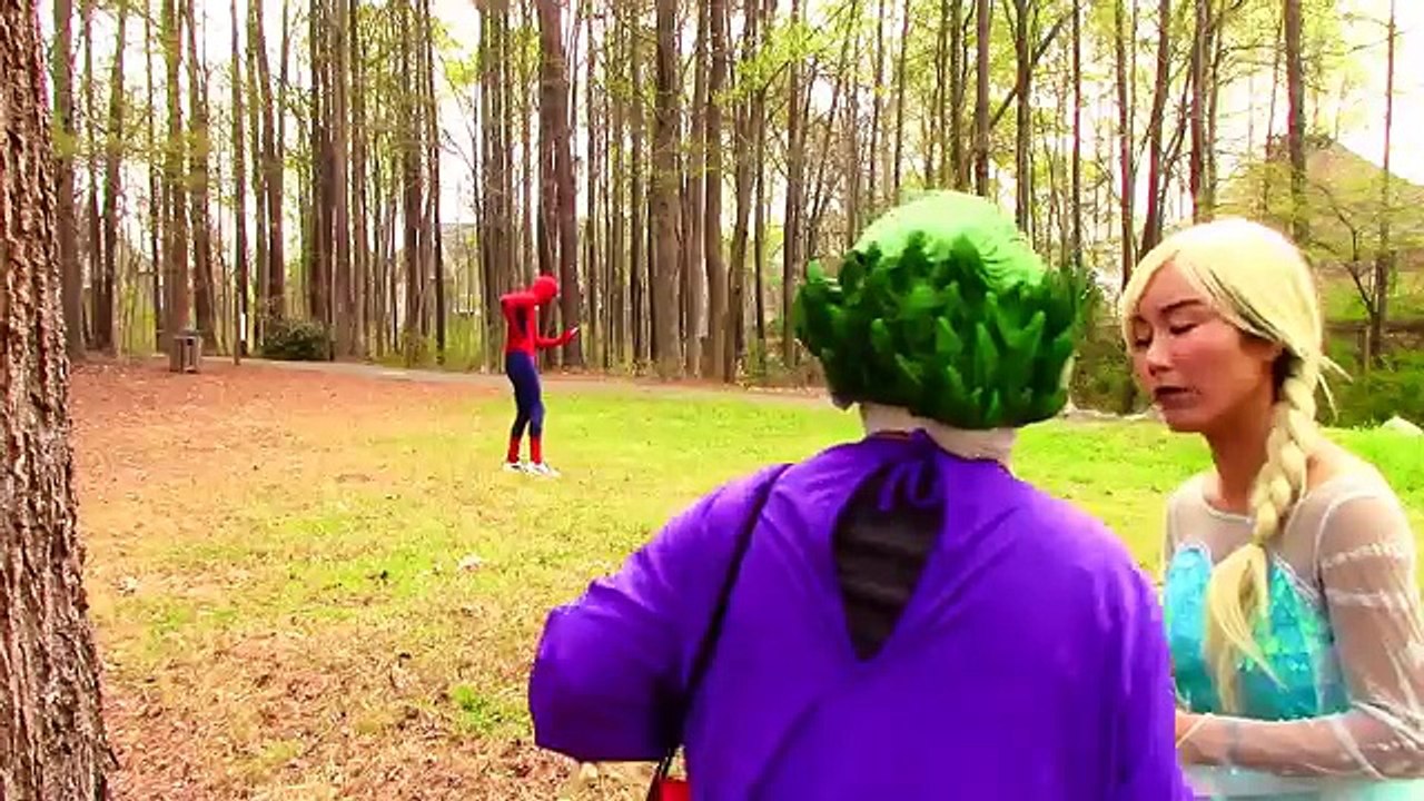 Spiderman vs Evil Frozen Elsa & Joker: Voodoo Doll Hypnosis Funny Superhero movie IRL