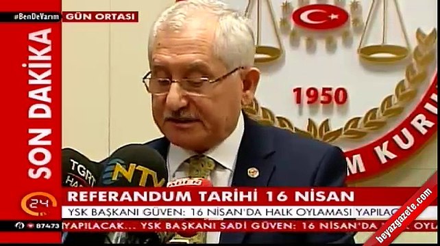 YSK referandum tarihini açıkladı