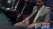 Mustafa Kamal and Farooq Sattar shake hands