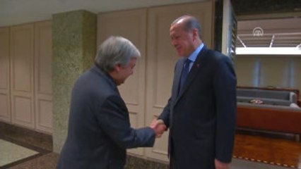 Cumhurbaşkanı Erdoğan, BM Genel Sekreteri Antonio Guterres'i Kabul Etti