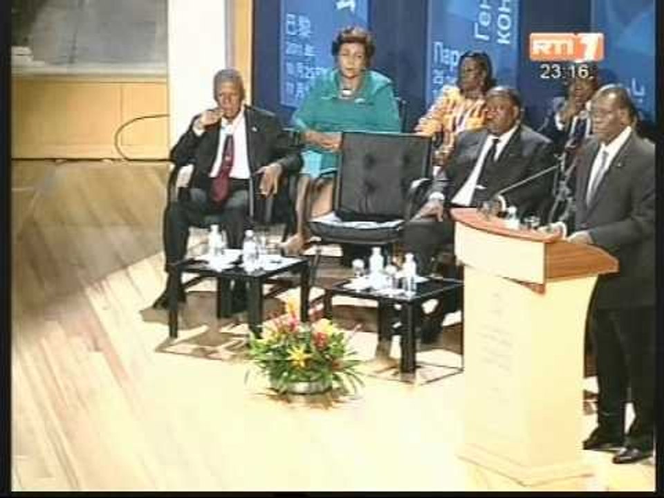 Extrait de l'allocution du President Ouattara à la Tribune de la 36ème conférence de l'Unesco