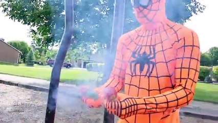 Green Spiderman vs Orange Spiderman - Fun Superhero Battle in Real Life | Superhero Movie