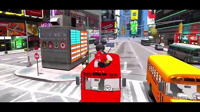 Wheels On The Bus Go Round And Round Mickey Mouse Nursery Rhymes for Kids | Children Songs