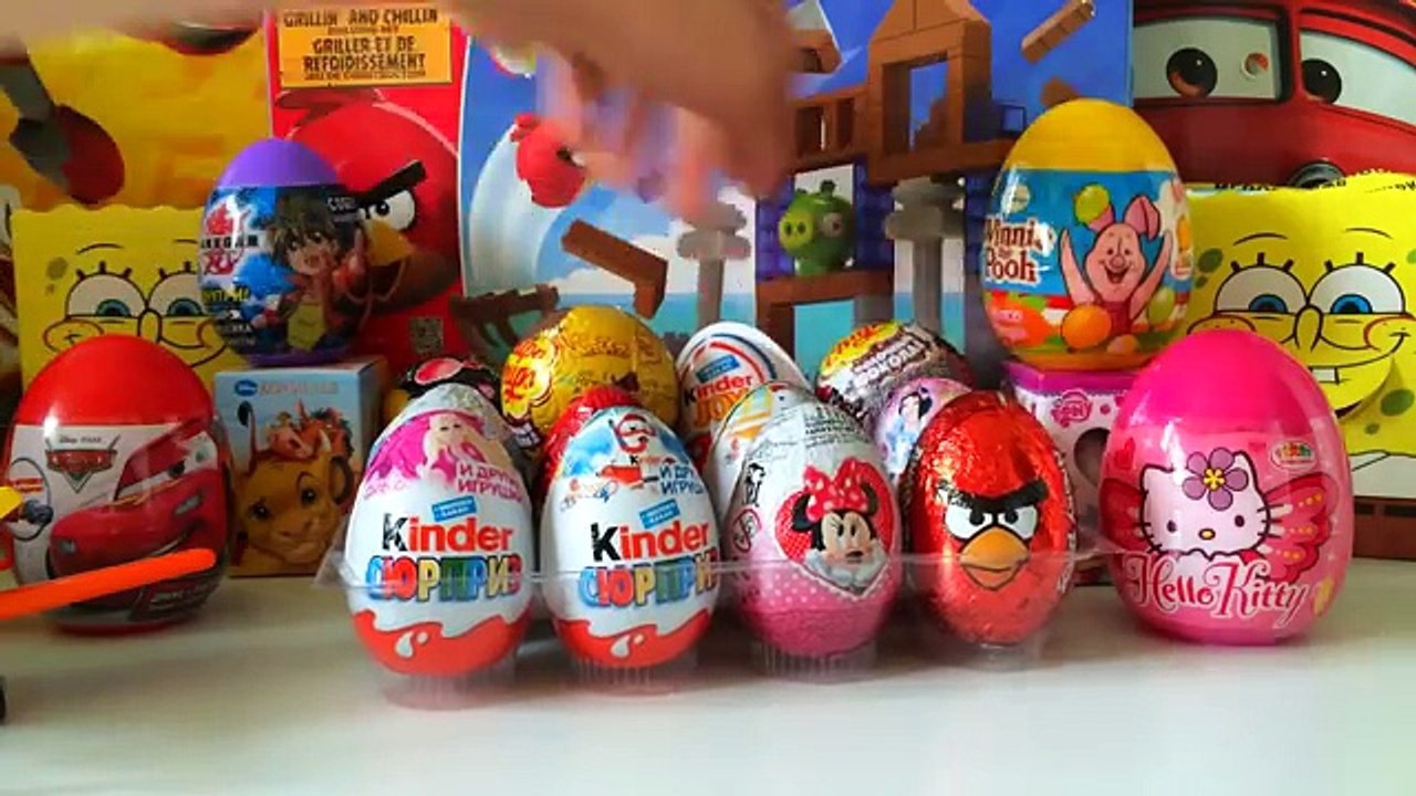 Киндер Сюрпризы,Unboxing Kinder Surprise Eggs Мега Сборник Скуби-Ду,Дисней Тачки,Barbie