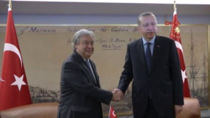 Cumhurbaşkanı Erdoğan BM Genel Sekreteri Guterres'i Kabul Etti