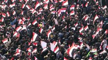 تظاهرة لأنصار الصدر في بغداد تطالب باجراءاصلاحات.