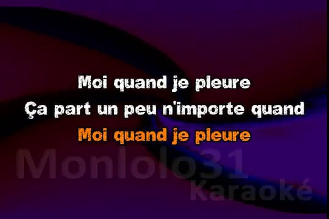 Céline Dion - Moi quand je pleure KARAOKE / INSTRUMENTAL