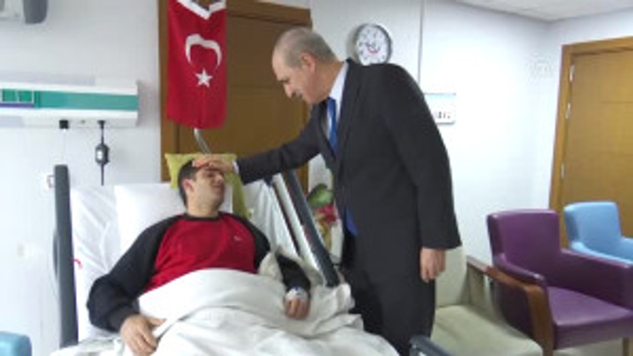 Kurtulmuş, El Bab'ta Yaralanan Piyade Komando Teğmen Göztaşı'nı Ziyaret Etti