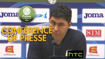 Conférence de presse Havre AC - FBBP 01 (3-0) : Oswald TANCHOT (HAC) - Hervé DELLA MAGGIORE (BBP) - 2016/2017