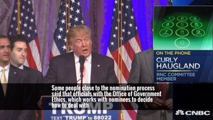 Some people close to the nomination process said that officials with the Office of Government Ethics, which works with nominees to decide how to deal with