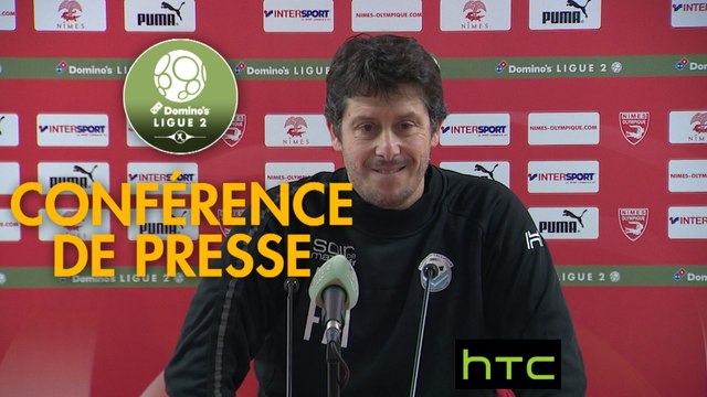 Conférence de presse Nîmes Olympique - Tours FC (1-1) : Bernard BLAQUART (NIMES) - Fabien MERCADAL (TOURS) - 2016/2017