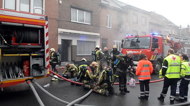 Incendie rue Jules Cornet à Mons. Vidéo Eric Ghislain