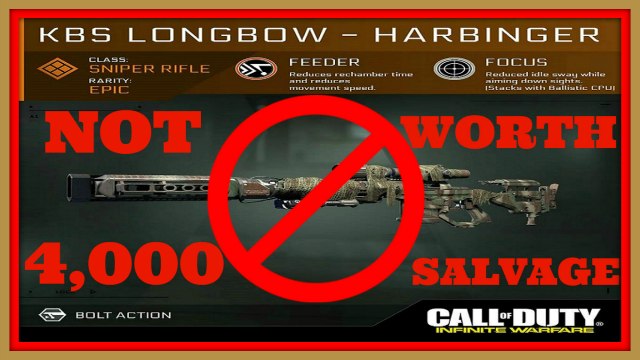 call of duty infinite warfare how to unlock the kbs longbow HARBINGER sniper is it worth it