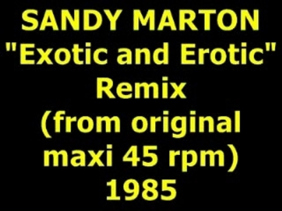 SANDY MARTON "Exotic and Erotic"  Maxi 45 rpm