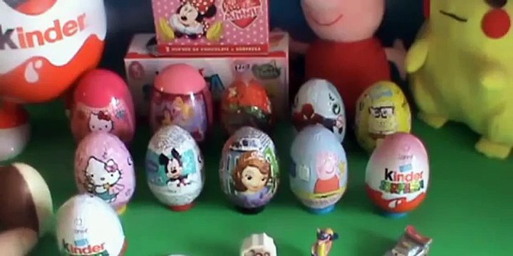 20 HUEVOS SORPRESAS PEPA LA CERDITA, HUEVOS KINDER SORPRESA, PRINCESAS DISNEY, HOMBRE ARAÑA Y MÁS