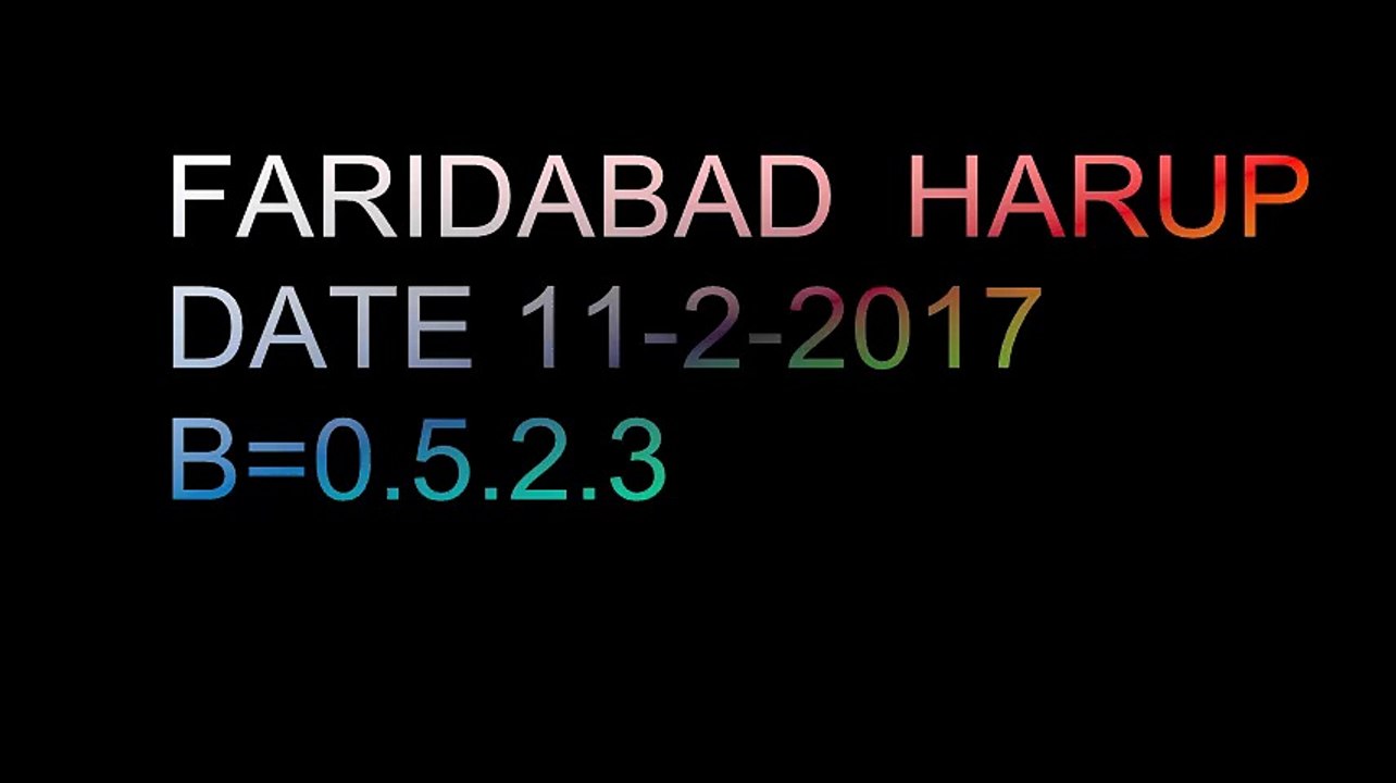 FARIDABAD SATTA HARUP 11.2.2017