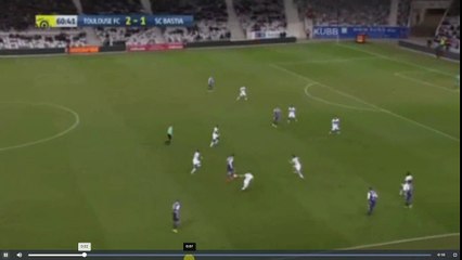 Cahuzac Red Card - Toulouse vs SC Bastia 2-1 11.02.2017 (HD)