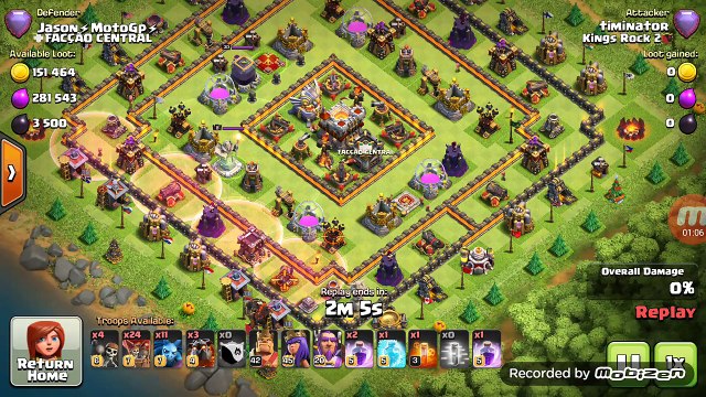NEW 2017 QUAD LAVA HOUND ATTACK- CLASH OF CLANS ATTACK AND PUSH STRATEGY - SUPERCELL