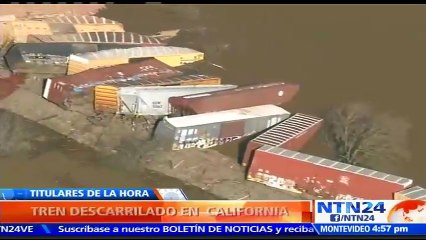 Tren de más de 20 vagones se descarrila en el norte de California