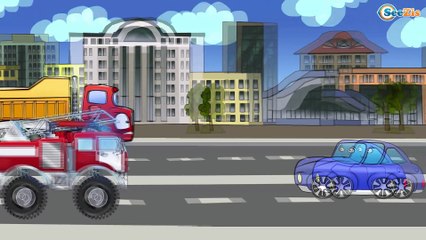 ✔ Autobús, Coche de policía, Tractor | Carritos Para Niños. Caricaturas de carros ✔