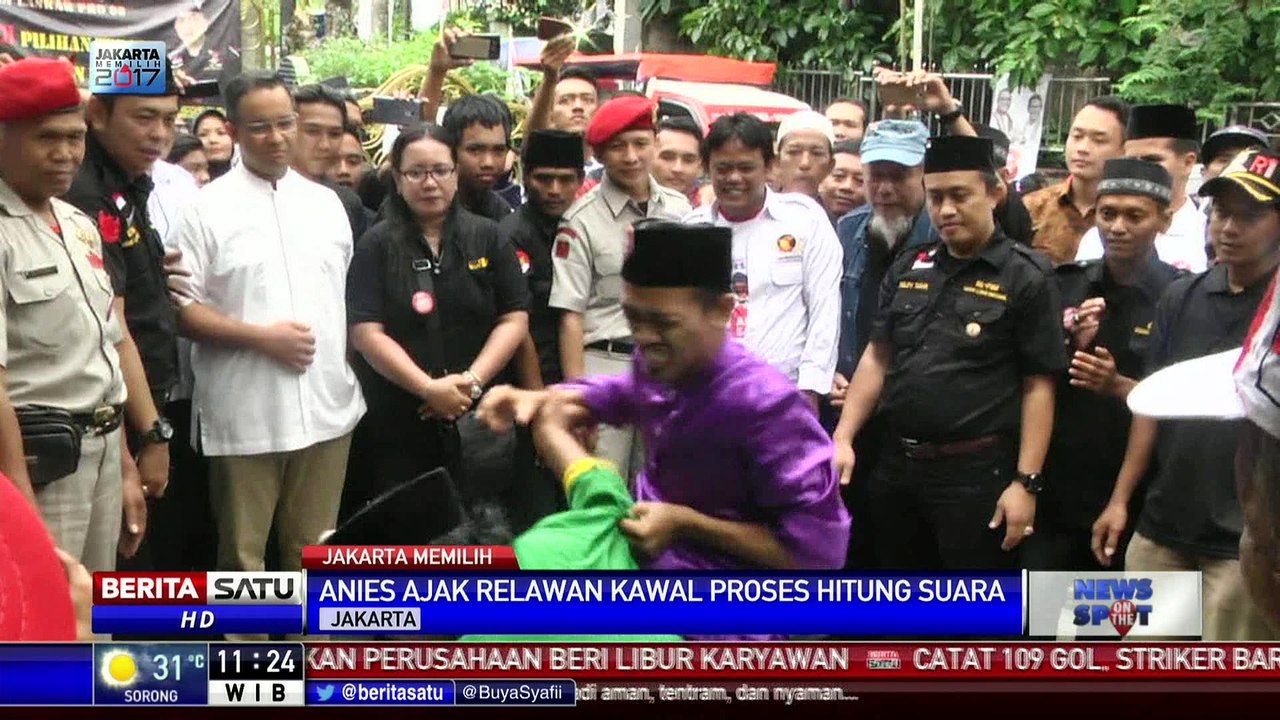 Anies Ajak Relawan Kawal Hitung Suara