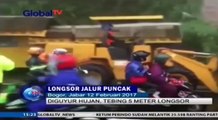 Diguyur Hujan, Tebing 5 Meter di Jalur Puncak Longsor