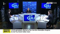 Invitée de matin sur Europe 1, Marine Le Pen rebaptise Fabien Namias en David Pujadas: 