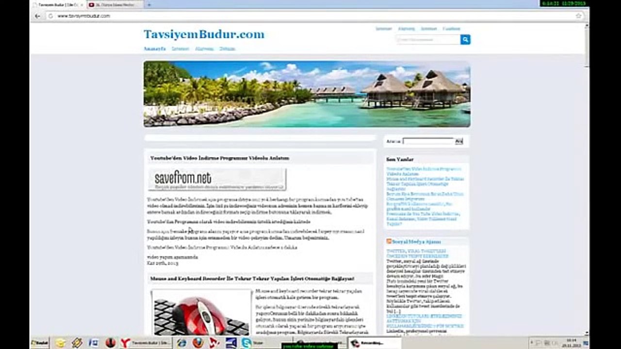 YouTube'dan Programsız Video İndirme