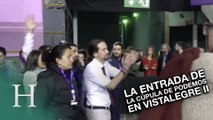 Entrada de Iglesias y Errejón al segundo día de Vistalegre 2