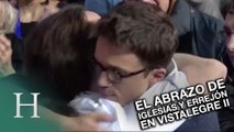 El abrazo de Iglesias a Errejón (día 2 de Vistalegre II)