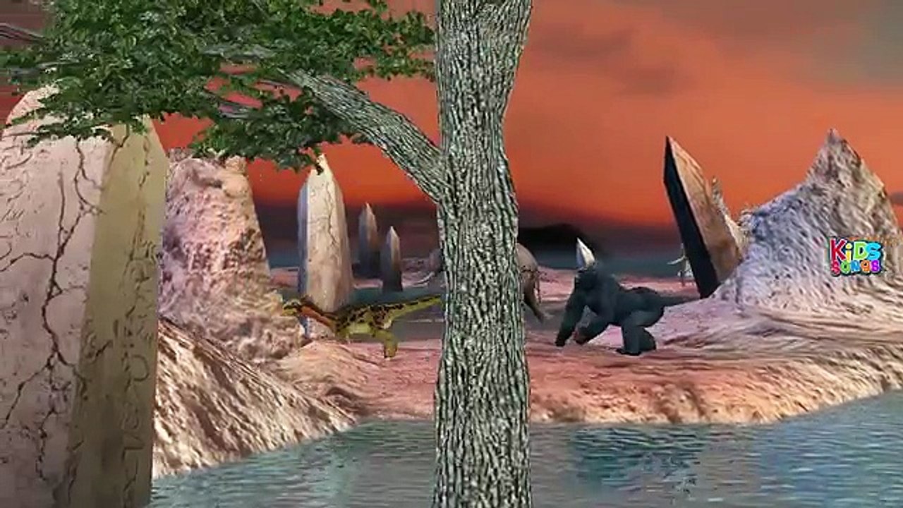 King Kong Vs Dinosaur Fight For Children Finger Family | King Kong | Dinosaurs | Cartoons For Kids