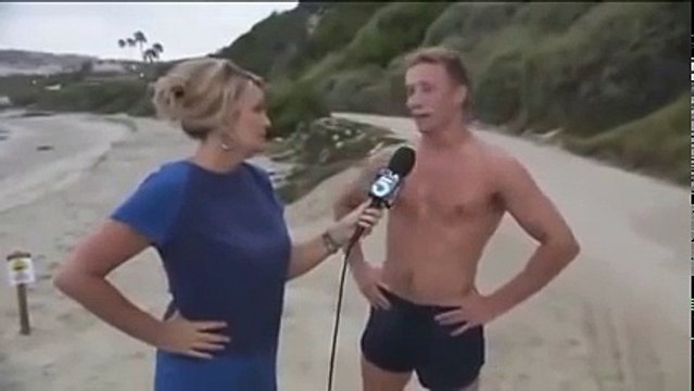 كوميدى جدا مذيعة تفقد التحكم في نفسها اثناء اجراء مقابله مع شاب وسيم شاهد ماذا فعلت