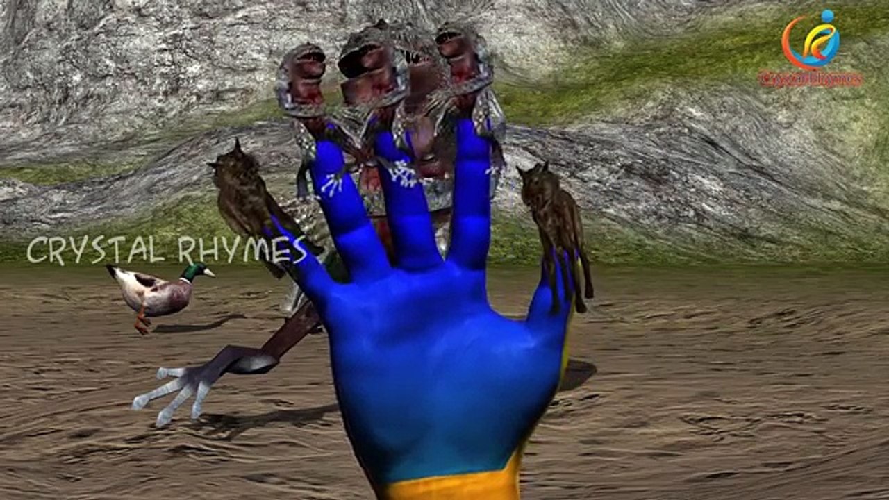 Dangerous animals finger family Nursery Children 3d English rhymes