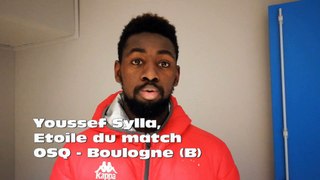 Youssef Sylla, élu Etoile du match OSQ - Boulogne (B)