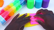 Modelling Clay Play Doh Rainbow Roller Pin Learn Colors Fun and Creative for Kids Play