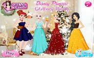 Disney Princess Glittery Party - Ariel, Elsa, Rapunzel and Jasmin - Dress Up Game For Girls