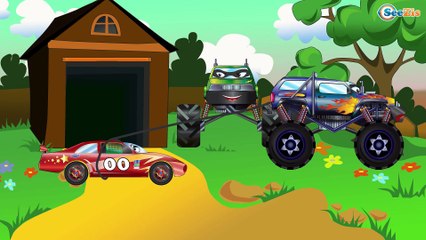 Police Cars and Racing Cars - The Pursuit of Villains - Cars cartoons for Kids. Episode 44