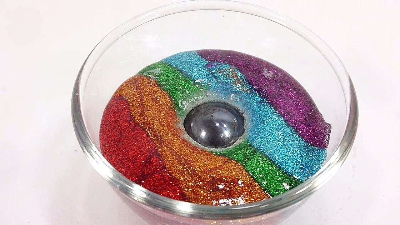 1000 Degree Ball VS DIY Glitter Slime Clay Learn Colors Slime Icecream Toys