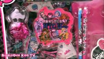 Monster High Ghoulicious Stationary Set! pens stickers tattoos ! KIDS TOY REVIEW Unboxing Opening