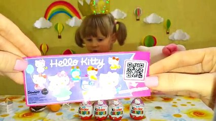 Download Video: Хелло Китти распаковка яйца Киндер Сюрприз игрушки Hello Kitty unboxing