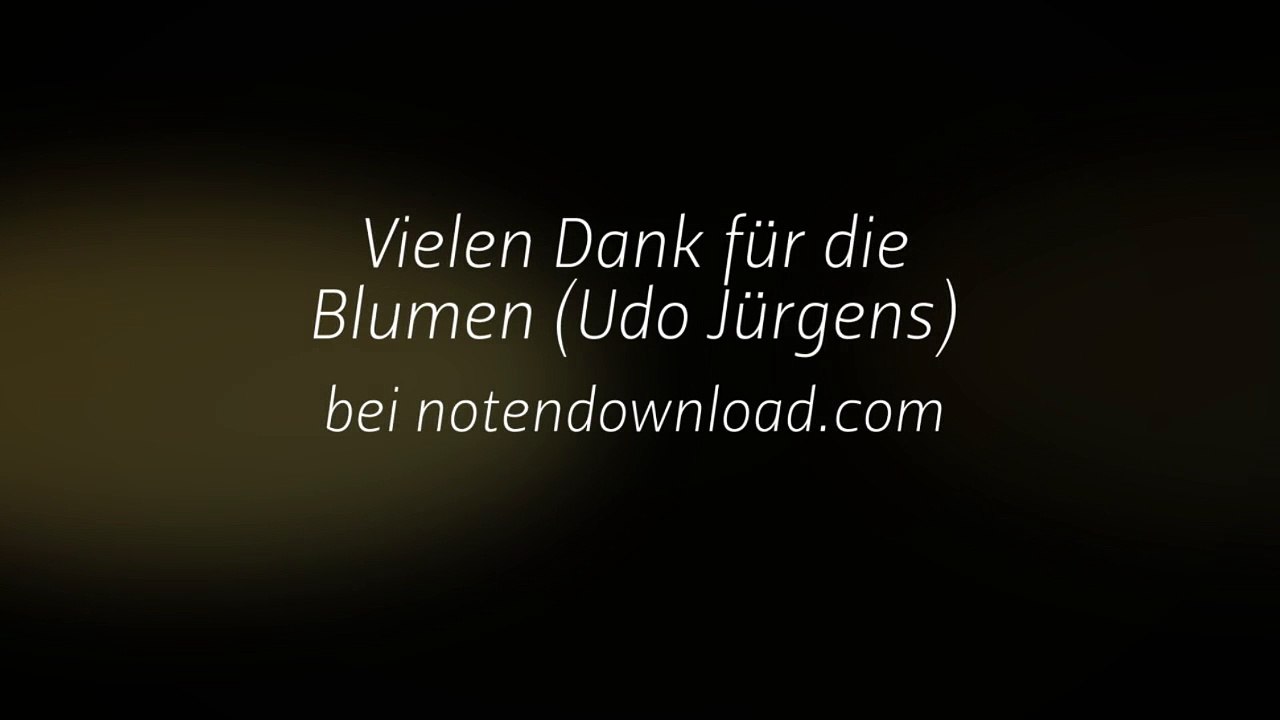 Noten bei notendownload - Vielen Dank für die Blumen (Udo Jürgens)