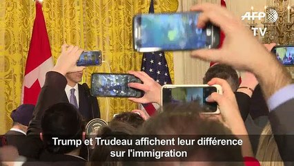 Trump et Trudeau affichent leur différence sur l'immigration