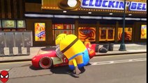 Minions COLORS & Lightning McQueen Cars Epic Jump PARTY Nursery Rhymes Children Songs