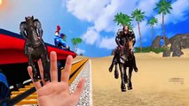 Superheroes Horse Race video | Frozen elsa joker 123 songs for kids | Batman Finger family rhymes