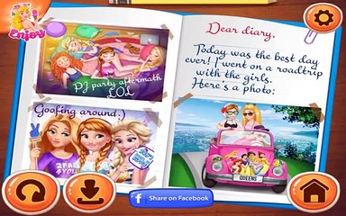 Princesses Road Trip - Elsa, Anna And Rapunzel - Dress Up and Car Repair Game For Kids