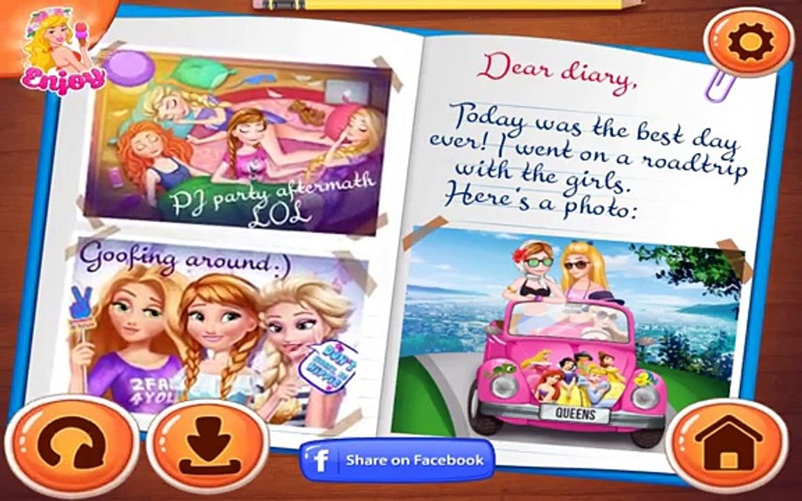 Princesses Road Trip - Elsa, Anna And Rapunzel - Dress Up and Car Repair Game For Kids