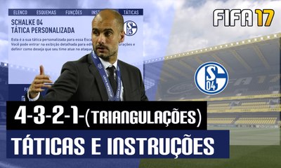 FIFA 17 | FORMAÇÃO 4-3-2-1 ( triangulações ) , TÁTICAS PERSONALIZADAS E INSTRUÇÕES