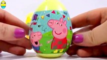 surprise eggs kinder, peppa pig y spongebob squarepants huevo sorpresa con juguetes toys 2016