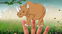 Los Animales Dedo De La Familia De Canciones Infantiles De Canciones | Colores León Elefante Rhino Dedo De La Familia De La Canción